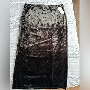 BCX Black Velvet Pencil Skirt